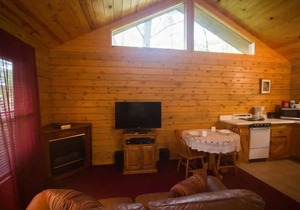 Tranquil Cabin- Perched on Mountain Top boasting jacuzzi for two and expansive deck with views! Trail & Cave on Property!