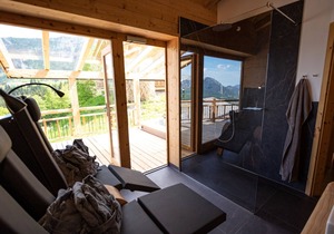 "traudl Alm" für 4-6 Personen, 2 Separate Schlafzimmer, Terrasse mit Bergblick, Whirlpool, Infrarotliegen