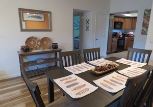 Tucson flair in this 2nd floor-serene patio -close to main pool- exercise rm