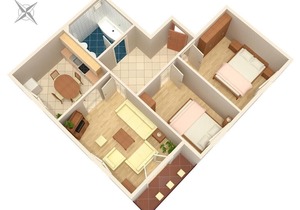 Two bedroom apartment with balcony Smoljanac, Plitvice (A-5194-a)