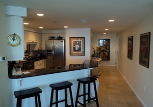 Updated beach-front condo with Panoramic Gulf Views from the wrap-around balcony