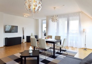 Vacation apartment E3 with small terrace, 56sqm, 1 bedroom, max. 4 persons