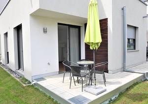 Vacation apartment E3 with small terrace, 56sqm, 1 bedroom, max. 4 persons