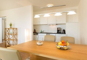 Vacation apartment with underfloor heating and balcony - just 150 m from the beach!