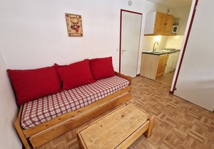 Valfréjus: 2-room + cabin, central location, 4/6 people