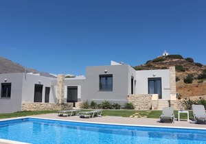 Vast view of landscape and sea, pool, 4 pers. | holiday home Triopetra, Crete