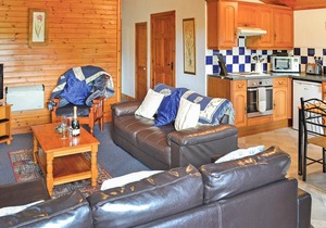 Very comfortable lodge with one double with en suite shower and two twin.
