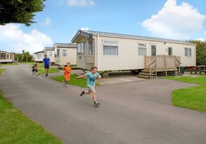 Very comfortable, modern and contemporary caravan with one double and two twin.