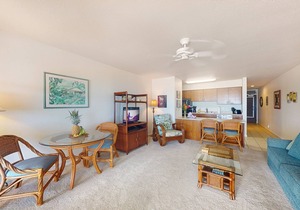 Wailua Bay View condo near surf & sand with pool, ocean views & W/D