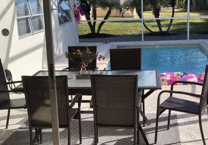 Walk to Marco's beautiful white sand beach or lounge by your private pool.