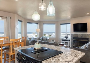 Walk to the sand from this Beachfront Pet Friendly home, enjoy panoramic views