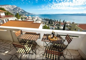 Water sport - mountaineer and sandy beach vacation in Croatia