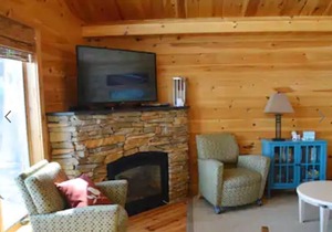 Waterfront cabin with private Sebago Lake Beach