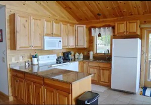 Waterfront cabin with private Sebago Lake Beach