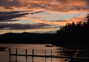 Waterfront cabin with private Sebago Lake Beach