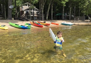 Waterfront cabin with private Sebago Lake Beach