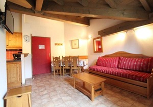 Wifi, 10m from ski slopes, 4th floor, balcony, parking, tv, ski locker, 38m², Val Cenis