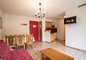 Wifi, 10m from ski slopes, 1st floor, balcony, parking, tv, ski locker, 40m², Val Cenis