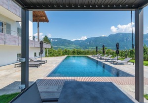 "Zwerger Parterre" vacation apartment with garden terrace, pool and large sunbathing lawn