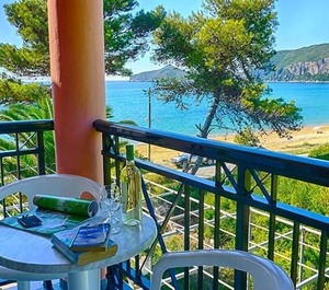 Maria Direkt Strand Mit Meerblick Der Bucht Von Agios Georgios Pagi 