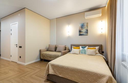 Almaty Apartment | Светлая квартира-студия в 5-минутах от Мега Парк