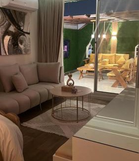 Riyadh Apartment | استديو بجلسه خارجيه ودخول ذاتي عند البوليفارد(vip)