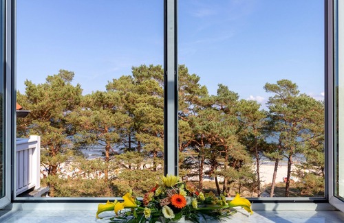 Binz Apartment | 1-room apartment in Binz, sea view, beach promenade, beach chair on the beach