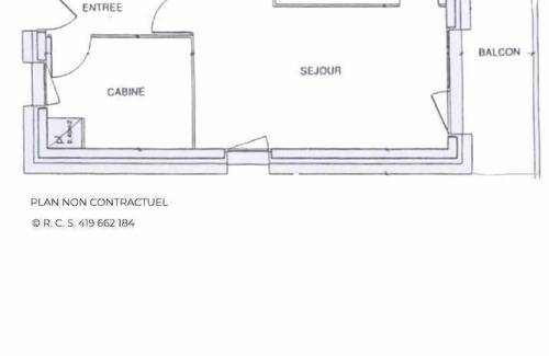 Les Bruyeres Apartment | 100m from shops, 3rd floor, view mountain, balcony, tv, ski locker, 40m², Les Menuires
