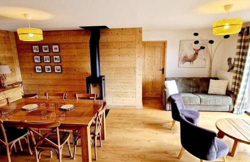Montalbert Apartment | 100m from ski slopes, 3rd floor, view mountain, balcony, parking, tv, ski locker, 123m², Montalbert