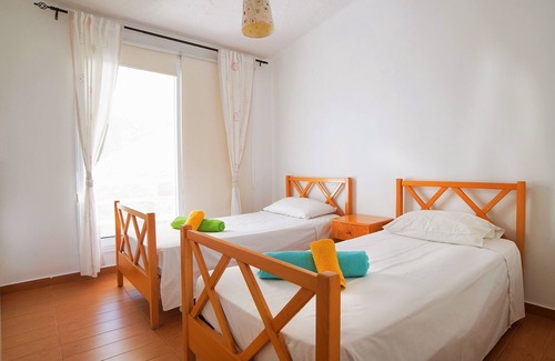 Latsi Apartment | 100m from the sea. Front patio and back garden/veranda