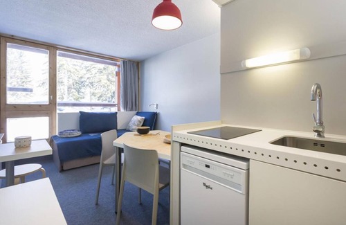 Arc-1800 Apartment | 10m from ski slopes, 7th floor, balcony, tv, 25m², Les Arcs