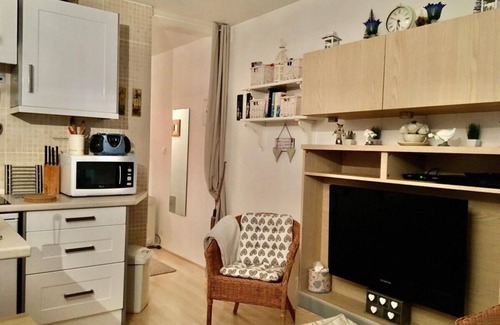 Aime Apartment | 10m from ski slopes, view ski slopes, balcony, tv, ski locker, 26m², La Plagne