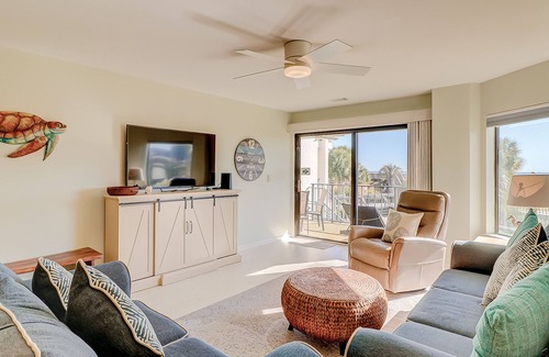 Folly Field Condo | 111 Sea Cloisters - Oceanfront -Pool- Private Stairs to Water