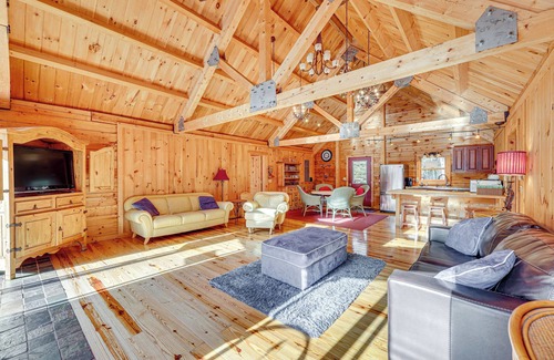 Mustoe Cabin | 15 Mi to Snowshoe Resort: Cabin w/Deck & Fire Pit
