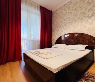 Nur-Sultan Apartment | 153 С прекрасным видом на Байтерек и 2 большими кроватями