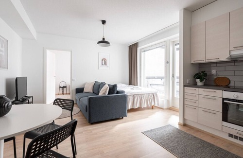 Tampere Apartment | 1BR & Balcony next to Railway Station in Downtown