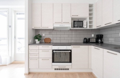 Tampere Apartment | 1BR & Balcony next to Railway Station in Downtown
