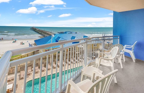 Cherry Grove Beach Condo | 1st Rate Views & Amenities - Ritzy Oceanfront Family Resort w/pools, pier restaurant/bar in Ocean Dr