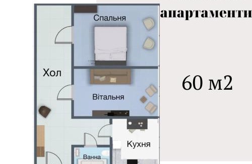 Monasteriska Apartment | 2х кім апартаменти на Рівненській