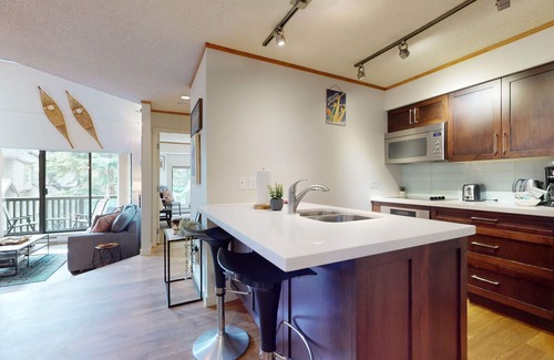 Upper Village House | 2BR + Den | Gables | King Beds | Steps from Both Mountains | Private Balcony w/BBQ