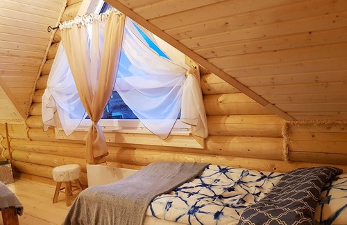 Jastrzebia Gora House | 2x BeHappy Woodhouse log houses Sauna Jacuzzi Gdansk near Jastrzębia Góra