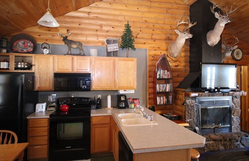 Notch Estates Cabin | 3 bed Log Cabin, w/2 Jacuzzi, 1 mi to SDC, 2 pools, nature trails, private lake