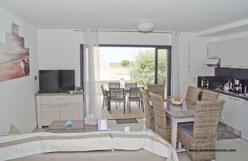 Saint-Florent Apartment | 3-bedroom apartment, 80 m2, Air-conditioning, Terrace, Garden, Beaches nearby, Fiber.