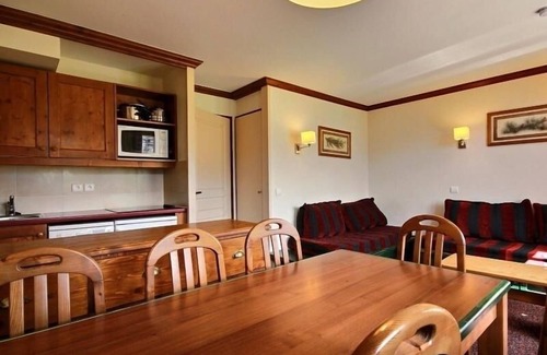 Plagne Soleil Apartment | 3-room apartment at the foot of the slopes with balcony and view
