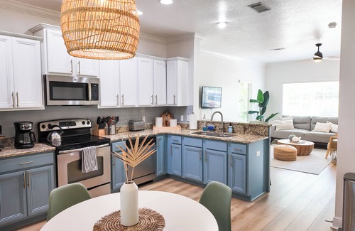 West Panama City Beach Cottage | 30A Hideaway - Directly on HEATED Pool, 6 Bikes, Walk to Rosemary, Dogs Welcome