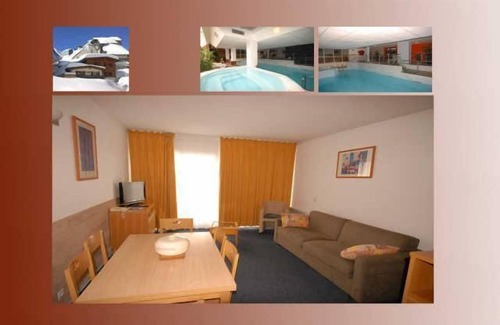 Eaux-Bonnes Apartment | 30m from resort center, 2nd floor, view ski slopes, fitness, swimming pool, sauna, tv, ski locker