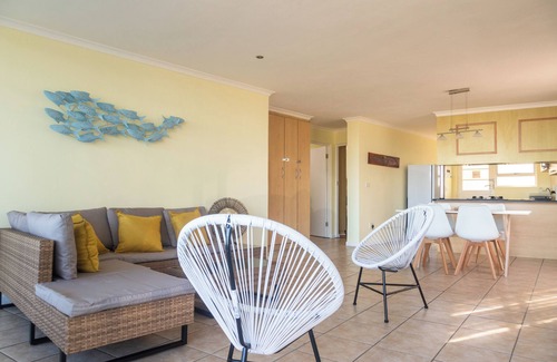 Jeffreys Bay Apartment | 350 metre from beach. 2-bedroom, 2-bathroom ground floor apt with patio & braai