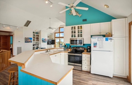 Carolina Dunes House | 360 degree views of ocean and sound. Private Salt Water Heated pool with cabana, hot tub, gameroom!