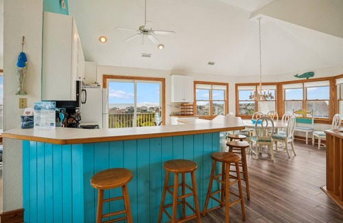 Carolina Dunes House | 360 degree views of ocean and sound. Private Salt Water Heated pool with cabana, hot tub, gameroom!
