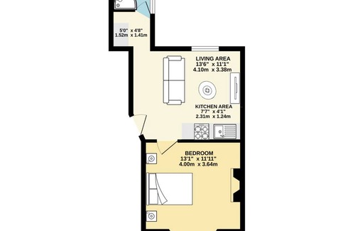 Kemptown Apartment | 37 m² Apartment ∙ 1 bedroom ∙ 3 guests
